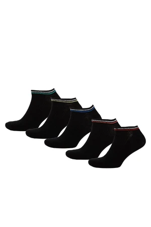 DEFACTO Men's 5-Pack Cotton Ankle Socks