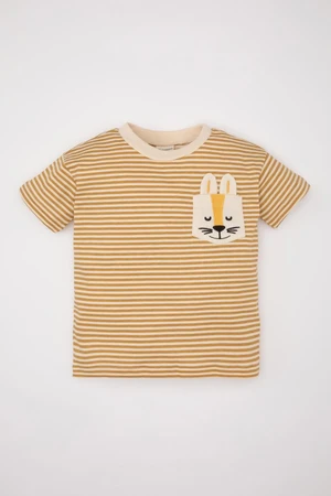 DEFACTO Baby Boy Crew Neck Striped Short Sleeve T-Shirt