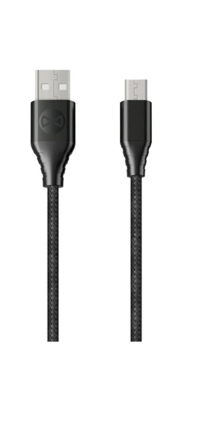 Datový kabel Forever Core micro USB 1,5m 3A textilní, černá