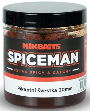 Mikbaits boilie v dipe spiceman  pikantná slivka 250 ml - 20 mm