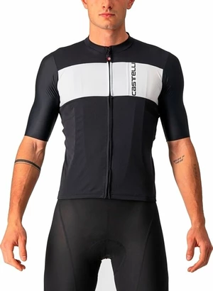 Castelli Prologo 7 Jersey Light Black/Silver Gray-Ivory L