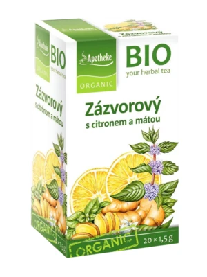 APOTHEKE BIO Zázvor s citronem a mátou čaj 20 x 1.5 g