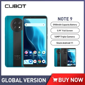 Cubot Note 9 3GB+32GB Telephone Android 11 Dual SIM Smartphone Triple Camera 5.99" Battery Octa Core Mobile Phone