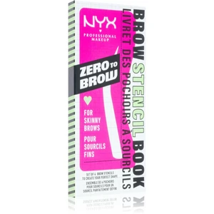 NYX Professional Makeup Zero To Brow Stencil Book šablony na obočí 01 Thin 4 ks