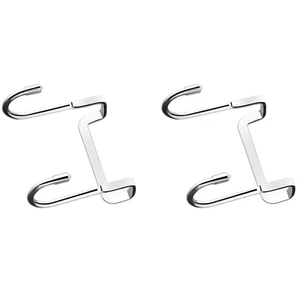 2X Stainless Steel Perforation-Free Cabinet Door Seamless Clothes Hook Door Back Wall Hanging Hook