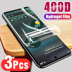 3PCS Hydrogel Film Screen Protector For Google Pixel 7 6 Pro 6a 5 4 3 XL 4a 3a 4XL 3XL 3aXL Full Cover Protective Film Not Glass