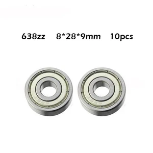 10pcs/lot Hot sale 638 638ZZ 638Z 638-2Z 80038 8*28*9 mm High quality deep groove ball bearing 8x28x9mm