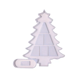 Epoxy Resin Mold Jewelry Box Molds Christmas Tree Shaped Storage Container Mould