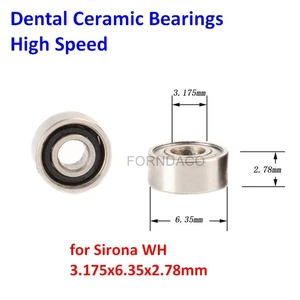 10/5pcs Dental Bearings High Speed For Sirona WH SR144TLZWN Size 3.175x6.35x2.78mm Turbine Cartridge Rotor Bearing Ceramic Ball