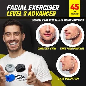 Jawline Exerciser Silicone Facial Jaw Muscle Trainer Fitness Face Masseter Stress Chew Ball Double Chin Reduce Face Lifting Slim