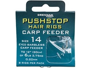 Drennan návazce Pushstop H'Rig Carp Feeder Barbless vel.10 / 8lb