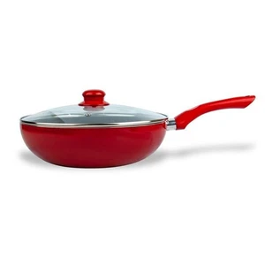 Panvica wok s pokrievkou Kitchisimo Rosso, 270500, priemer 28cm