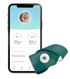 Owlet Smart Sock 3 - Chytrá ponožka, modrozelená