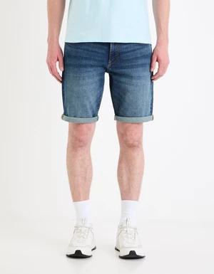 Blue men's denim shorts Celio Bofirstbm