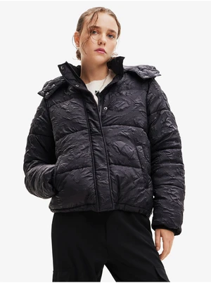 Black Ladies Winter Quilted Jacket Desigual Calgary - Women