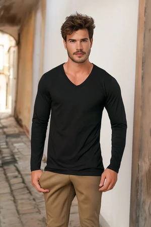 Pánske tričko Trendyol V-neck