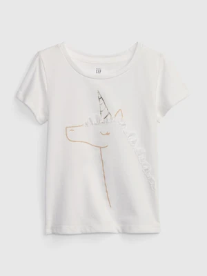 GAP Kids T-shirt with unicorn - Girls