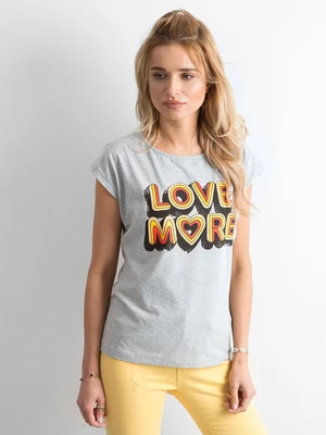 Grey cotton T-shirt