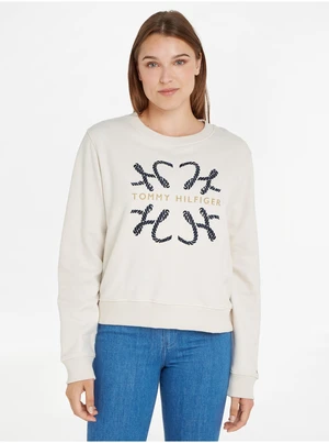 Cream Women's Sweatshirt Tommy Hilfiger - Women