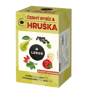 Leros Čajový dýchánek Černý rybíz&hruška 20x2,5 g