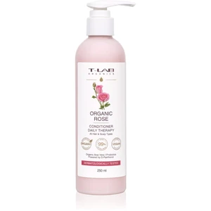 T-LAB Organics Organic Rose Daily Therapy Conditioner hydratačný a upokojujúci kondicionér na každodenné použitie 250 ml