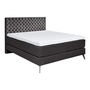 Antracytowe łóżko boxspring 200x200 cm La Maison – Meise Möbel