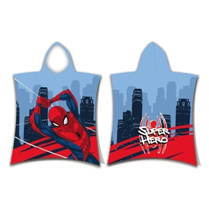 Czerwono-niebieskie ponczo dziecięce frotte Spider-Man – Jerry Fabrics