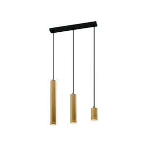 Lampa wisząca w czarno-złotym kolorze z metalowym kloszem 6x46 cm Tubo – Candellux Lighting