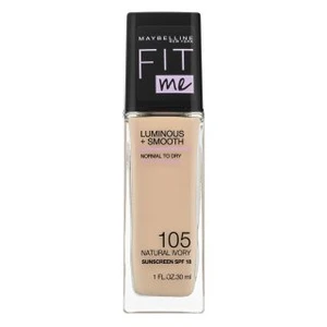 Maybelline Fit Me! Luminous + Smooth Foundation podkład w płynie z ujednolicającą i rozjaśniającą skórę formułą 105 Natural Ivory 30 ml