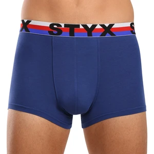 Men's boxers Styx sports rubber dark blue tricolor