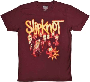 Slipknot Maglietta The End So Far Group Photo Tribal S Nonogram Unisex Maroon Red XL