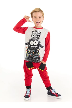 Denokids Christmas Monster Boy T-shirt Trousers Set