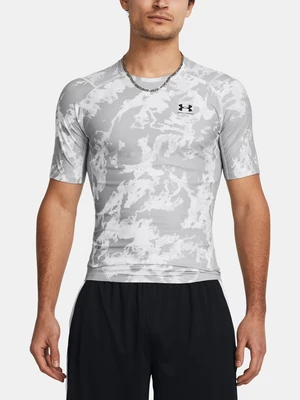 Šedé pánske tričko Under Armour UA HG Iso-Chill Prtd SS