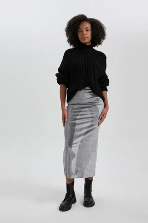 DEFACTO Pencil Velour Maxi Skirt