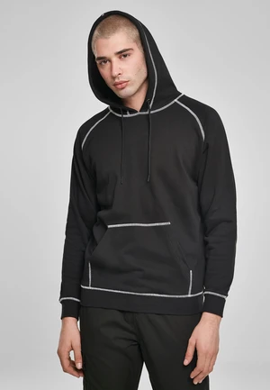 Contrasting Stitching Hoody Black