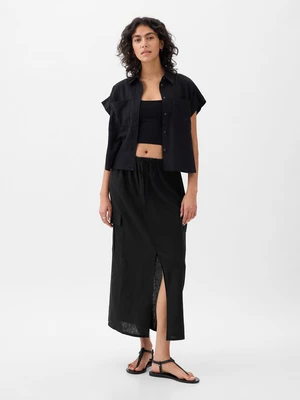 GAP Linen midi skirt utility - Women's