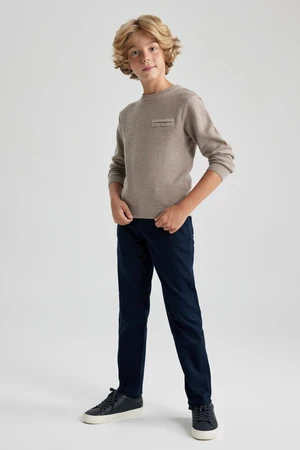 DEFACTO Boy Navy Blue Straight Leg Gabardine Trousers