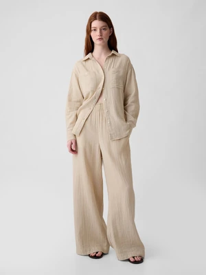 GAP Muslin Wide Leg Trousers - Women