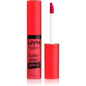 NYX Professional Makeup Butter Gloss Metallic metalický lesk na pery odtieň 09 Blood 8 ml