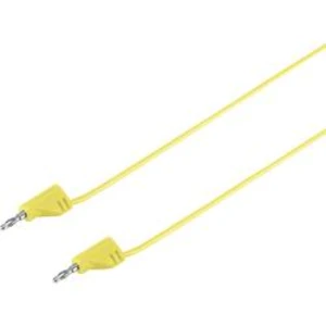 VOLTCRAFT MSB-200 měřicí kabel [lamelová zástrčka 2 mm - lamelová zástrčka 2 mm] žlutá, 0.60 m