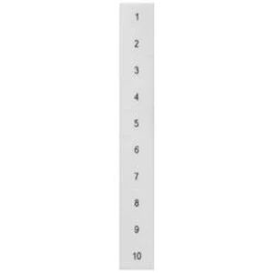 Popisovací štítek, přední, s ČÍSLA 11-20, horizontální, šířka svorky: 8,2 mm, H: ... Siemens 8WH8140-4AB15 100 ks