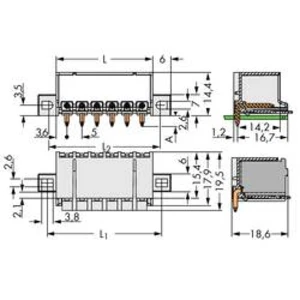 Konektor do DPS WAGO 2092-1423/205-000, 29.20 mm, pólů 3, rozteč 5 mm, 200 ks