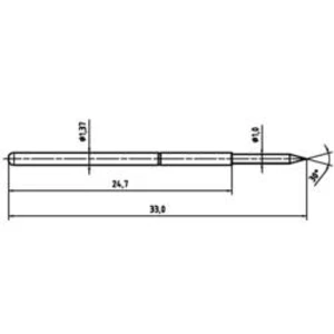 Zkušební hrot PTR 1025/E-1.5N-AU-1.0