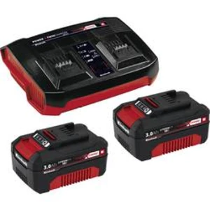 Akumulátor do nářadí a nabíječka, Einhell Power X-Change 2x 3Ah & Twincharger Kit 4512083, 18 V, 3 Ah, Li-Ion akumulátor