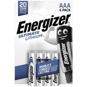 Lithiová baterie Energizer Hi Energy, typ AAA, 3 + 1 zdarma