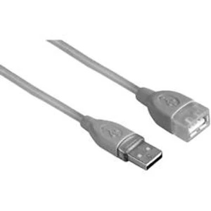 USB 2.0 prodlužovací kabel Hama 00045027, 1.80 m, šedá