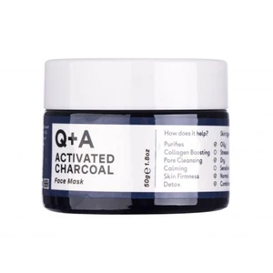 Q+A Activated Charcoal 50 g pleťová maska pro ženy na smíšenou pleť; na mastnou pleť; na problematickou pleť s akné; na rozjasnění pleti