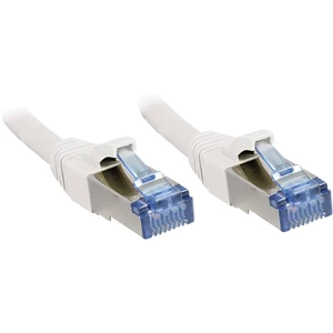 LINDY 47191 RJ45 sieťové káble, prepojovacie káble CAT 6A S/FTP 0.50 m biela s ochranou 1 ks