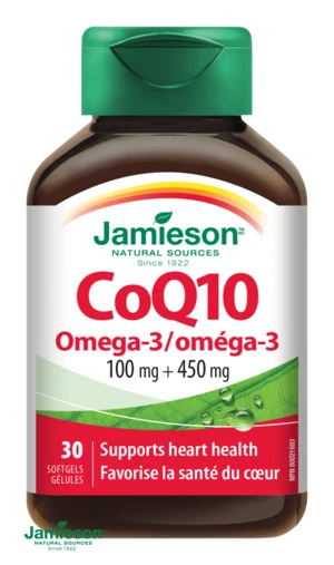 JAMIESON Koenzým Q10 s Omega-3 30cps.