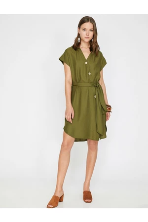 Koton Dress - Khaki - Ruffle both